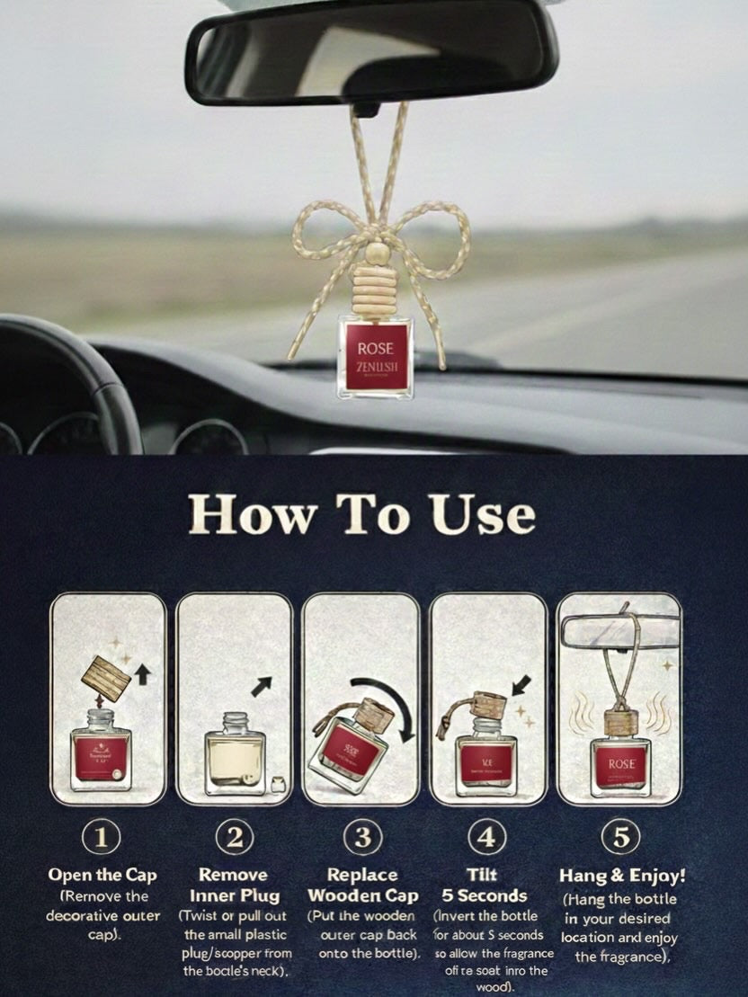 ZenLush Car Perfume – Rose